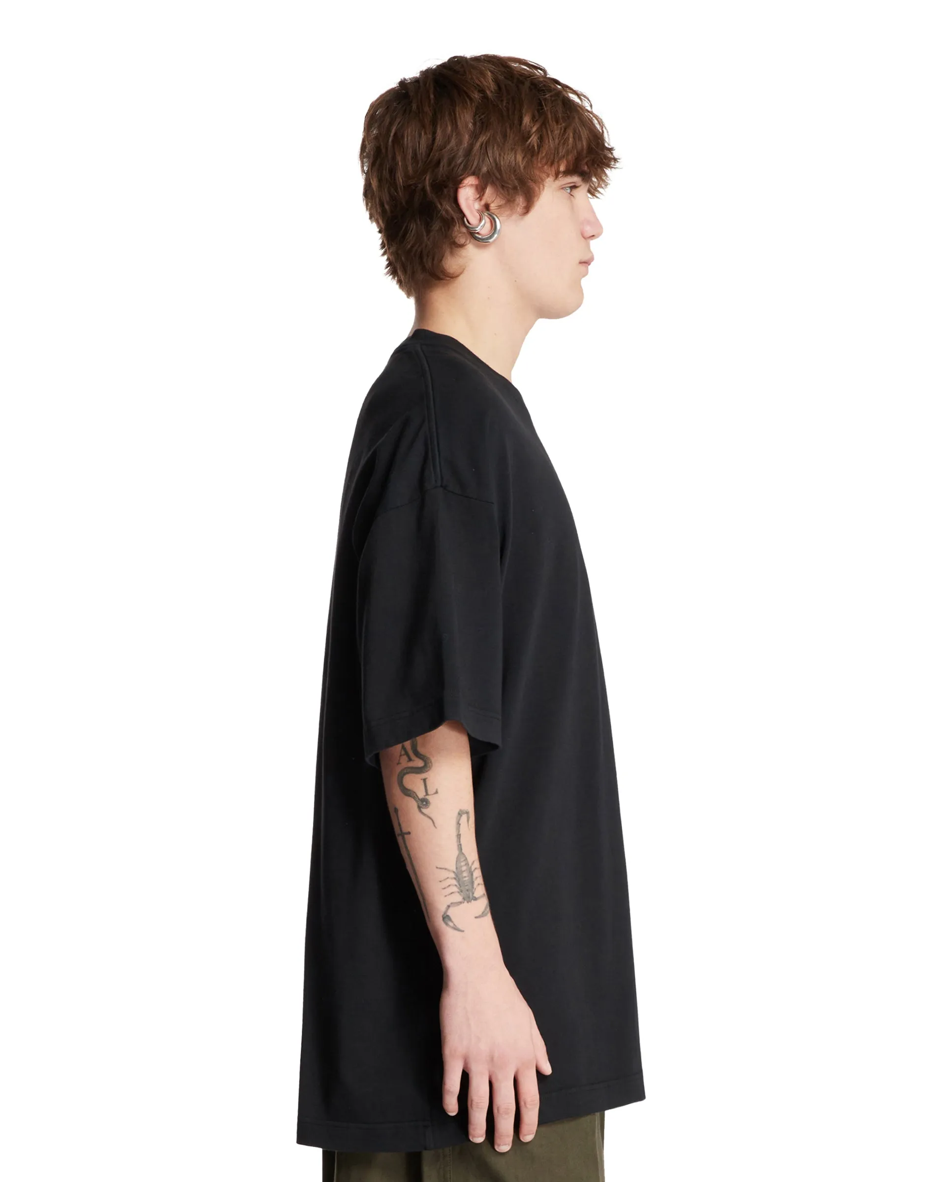 Black Cotton F  T-shirt