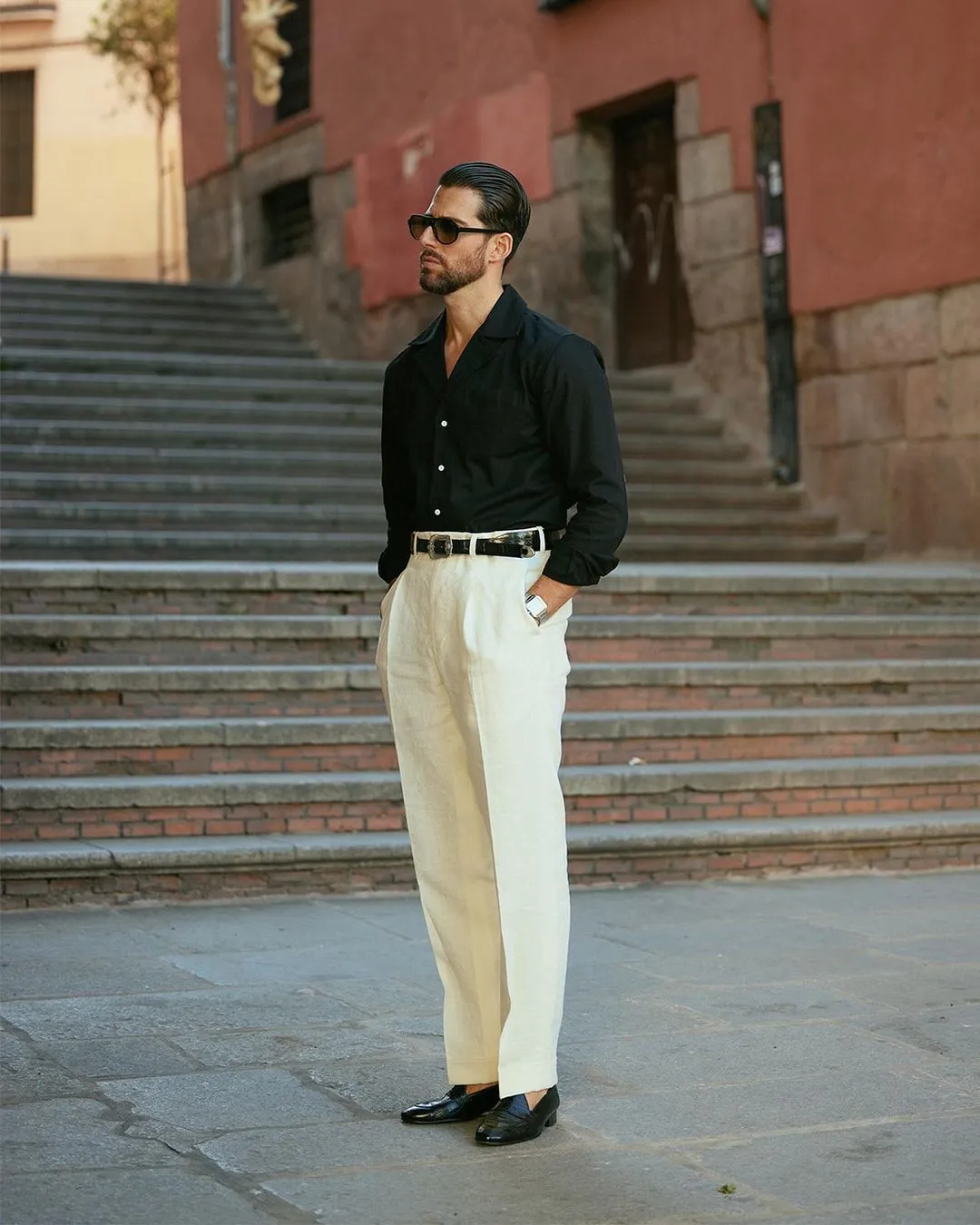 Black Linen Classic Shirt