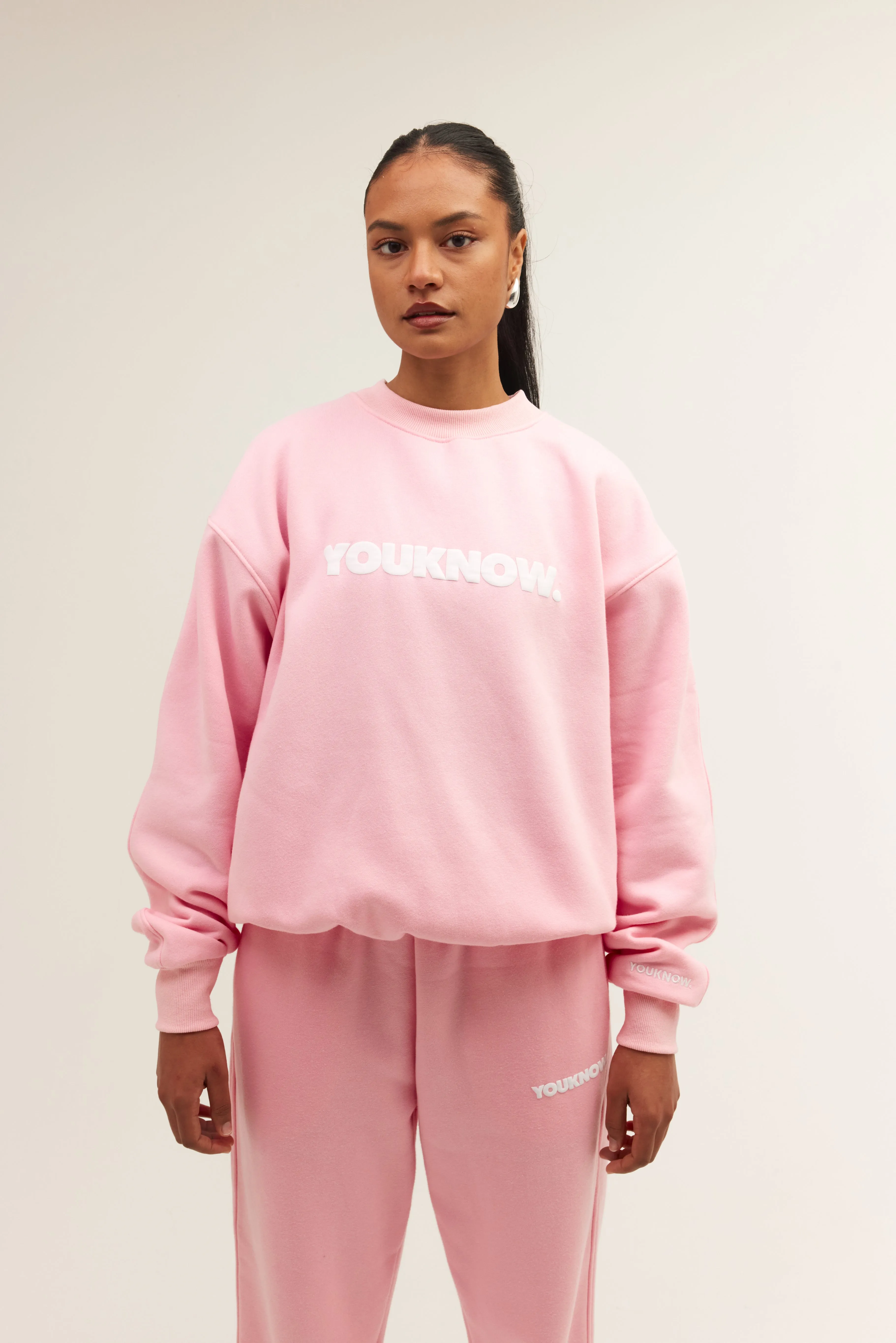 BLOCK CREWNECK | PINK