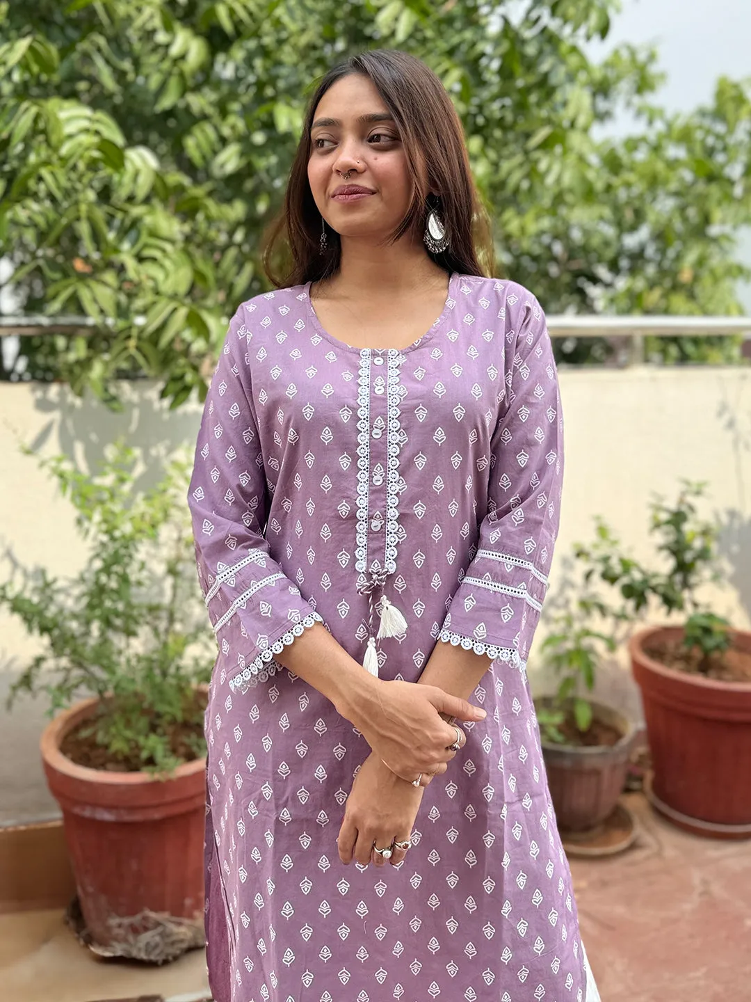 Blooming Melodies Printed Straight Kurta Set