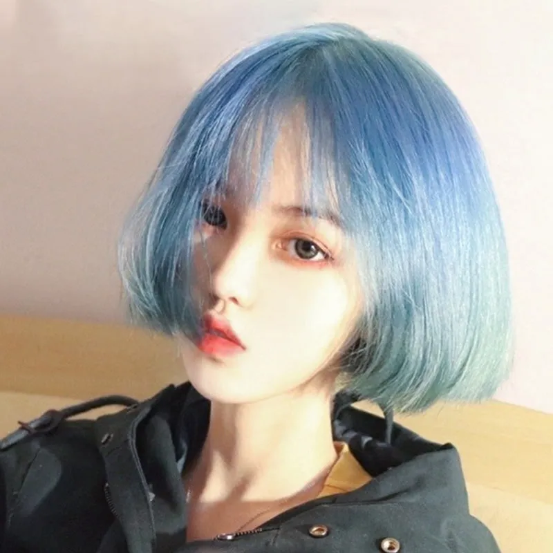 Blue-green gradient wig PL20661