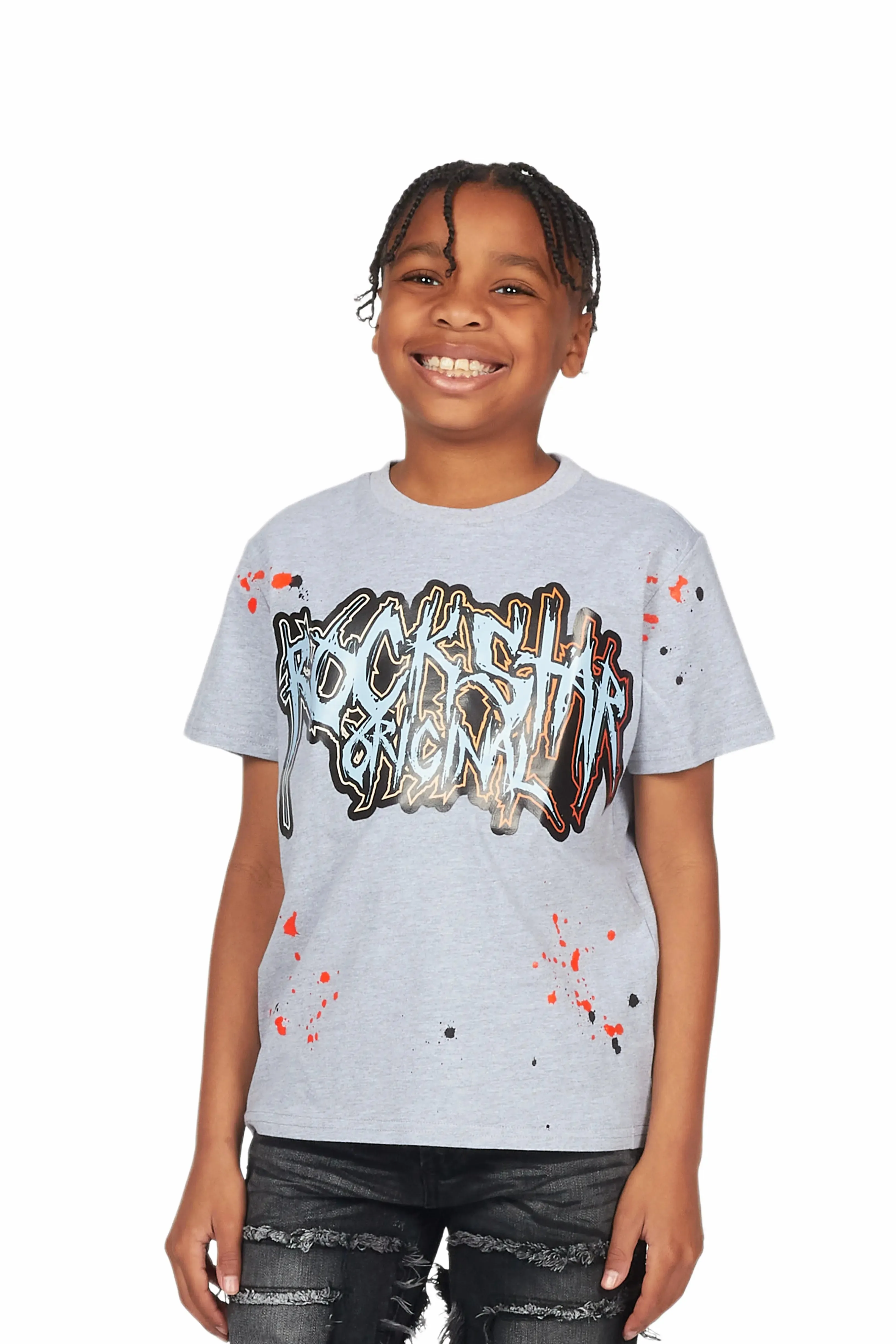 Boys Julian Grey Graphic T-Shirt