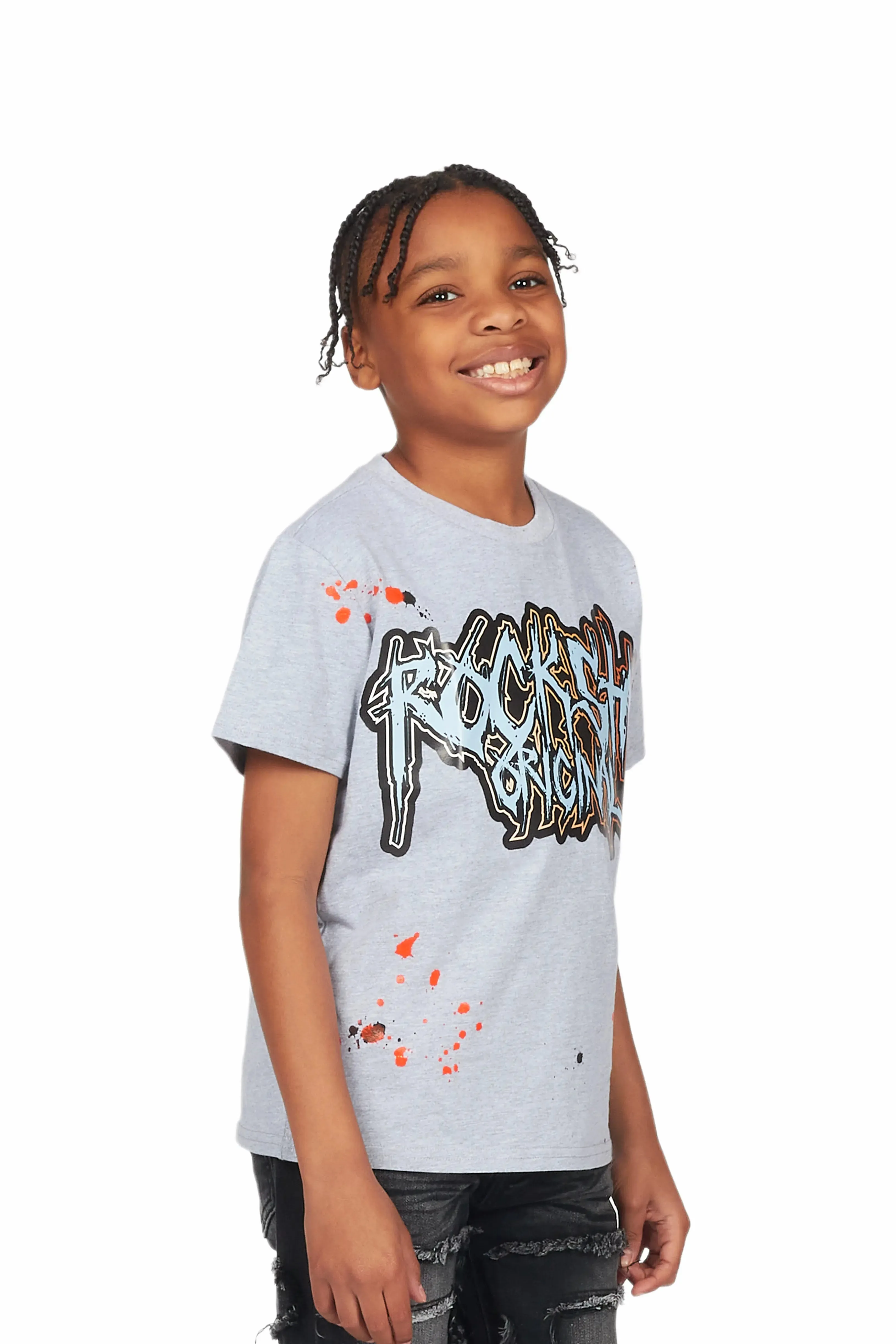 Boys Julian Grey Graphic T-Shirt