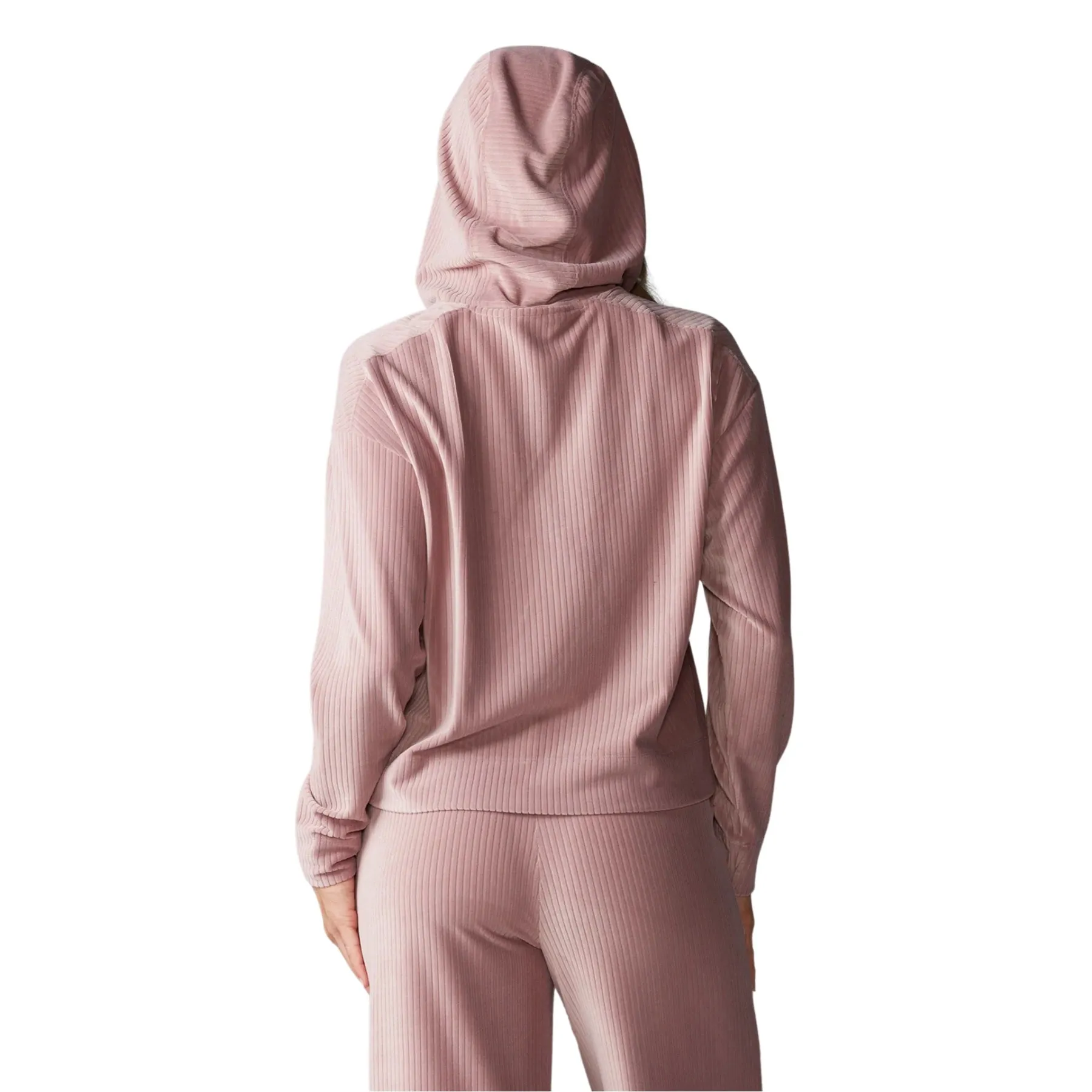 BRUSHED RIB PULLOVER HOODIE - PRIMROSE