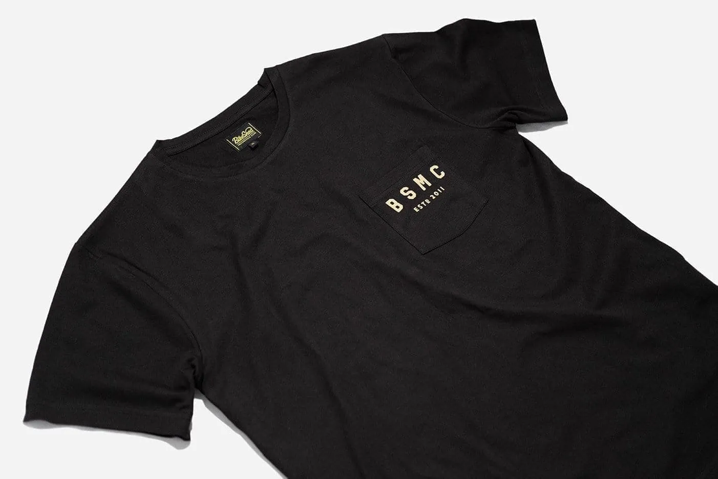 BSMC ESTD. Pocket T Shirt - Black&Gold