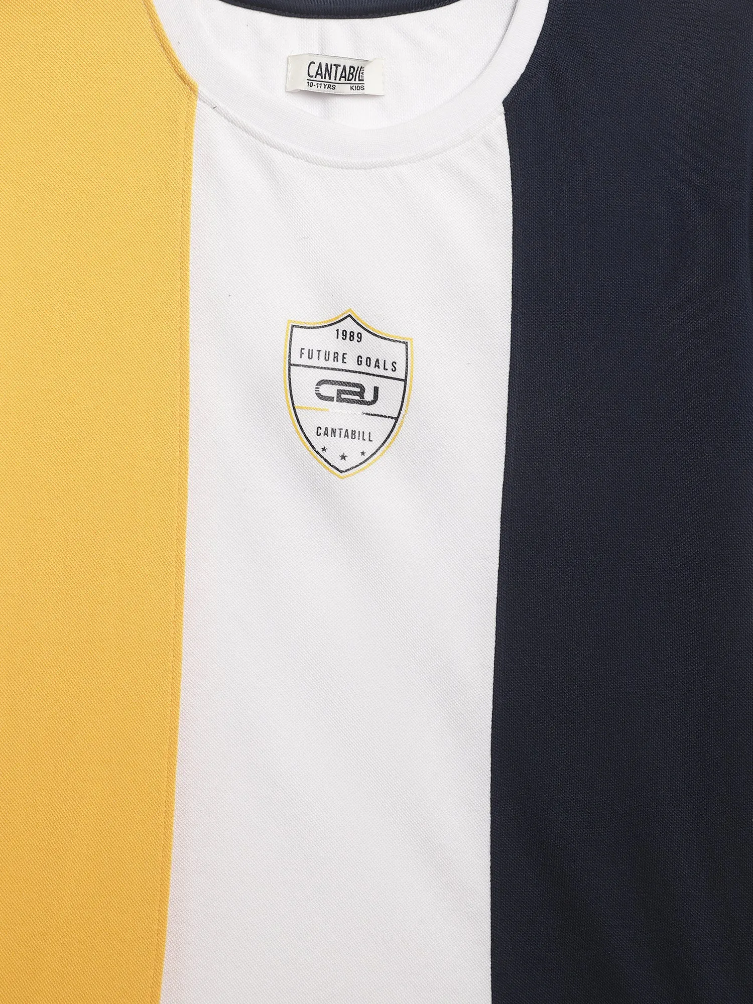 Cantabil Boys Round Neck Yellow T-Shirt