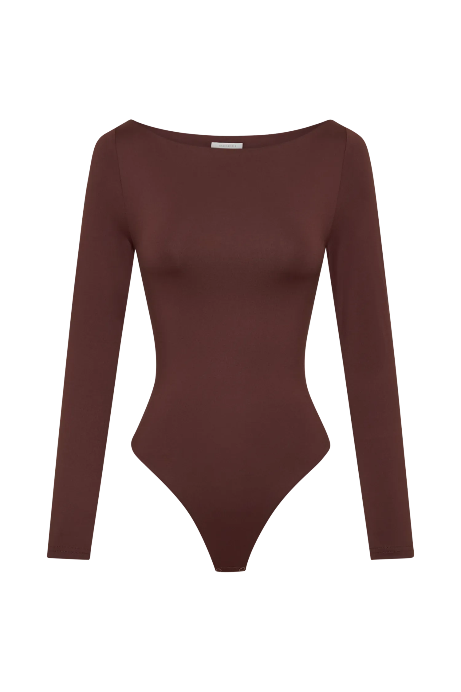 Cate Boatneck Long Sleeve Bodysuit - Chocolate