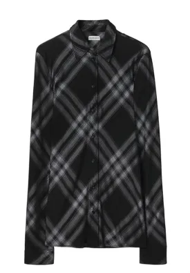 CHECK-PRINT LONG-SLEEVE SHIRT