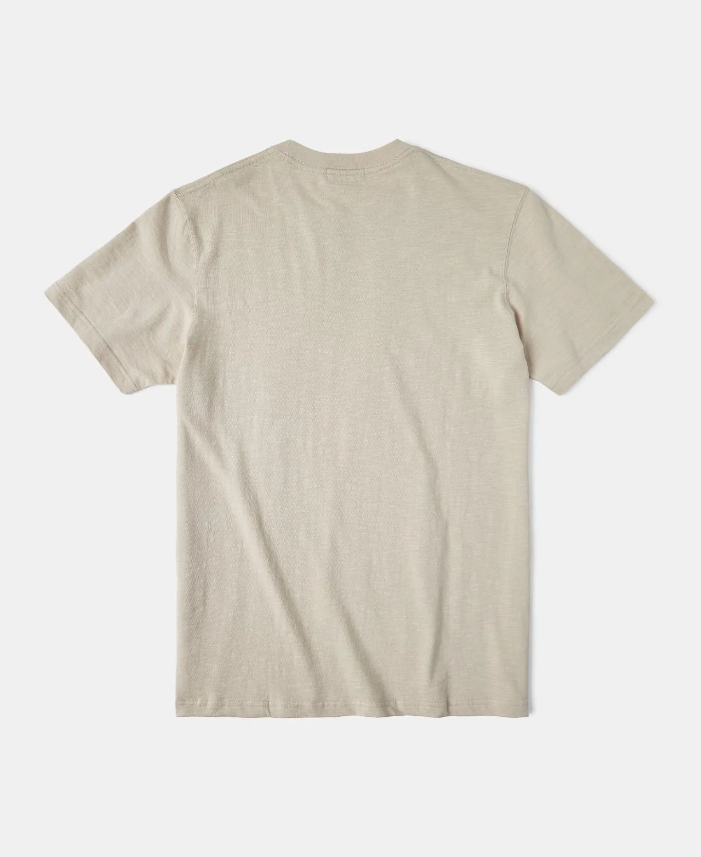 Classic Fit Loopwheel Slub Cotton T-Shirt - Oatmeal