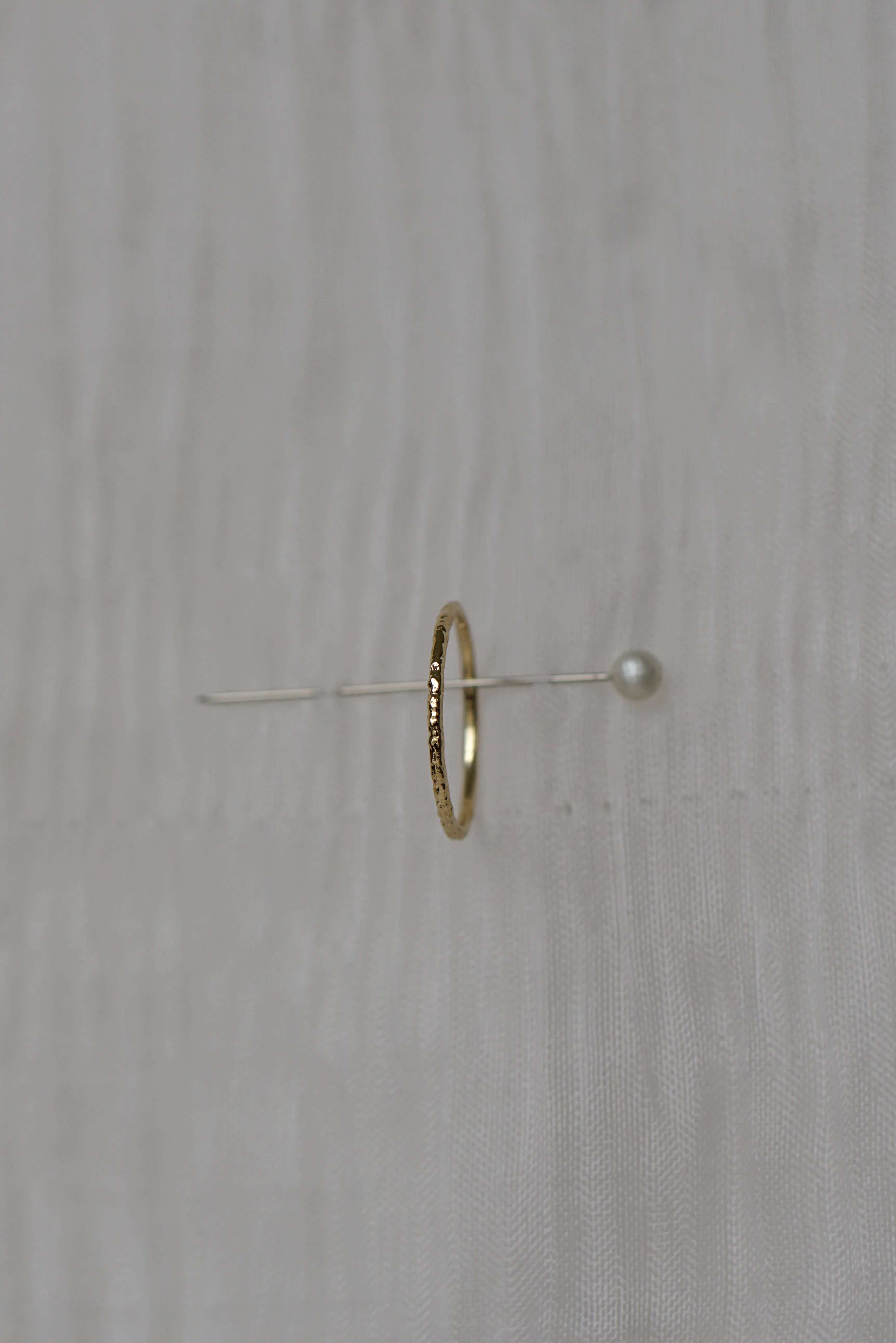 Classic Hammered Thread Ring