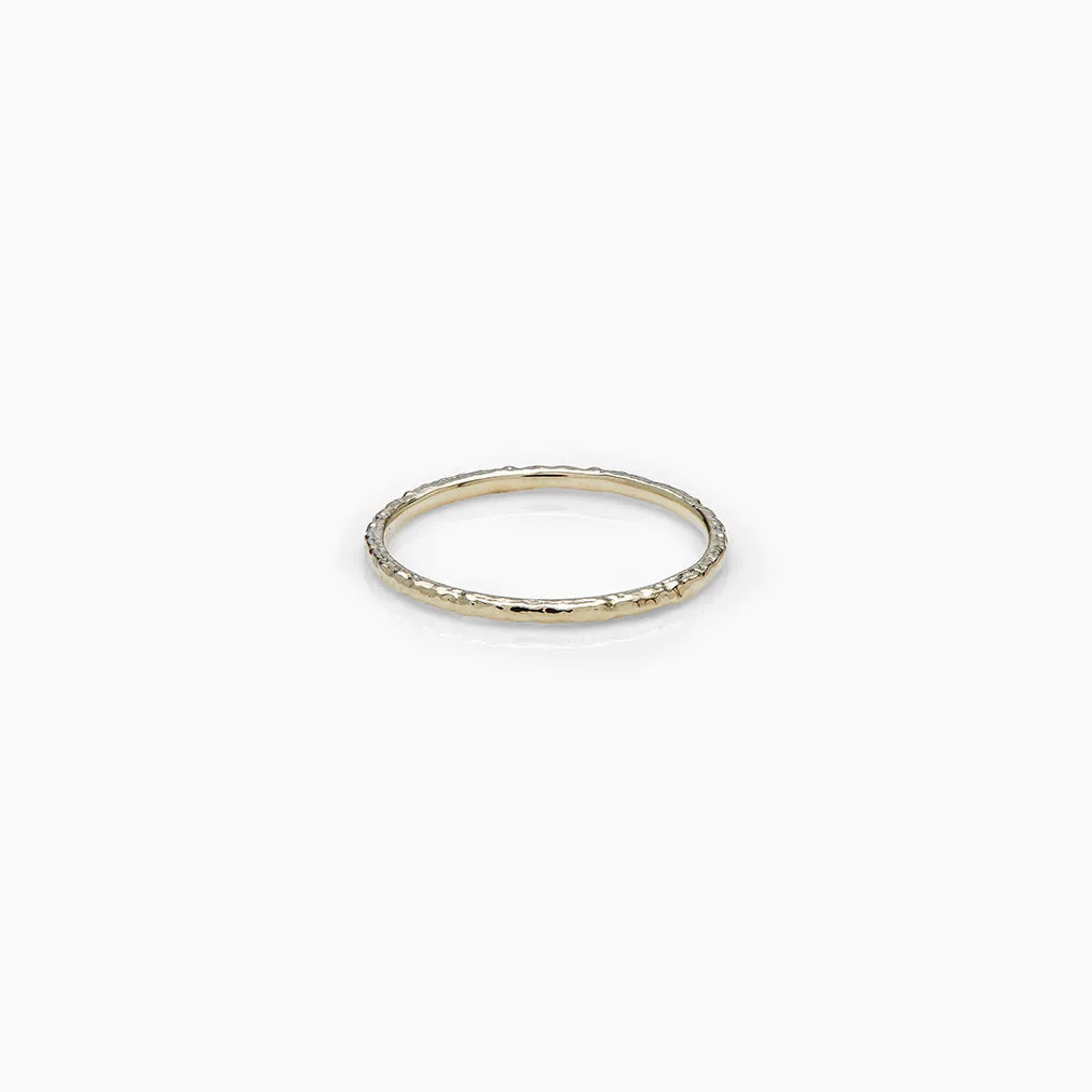 Classic Hammered Thread Ring