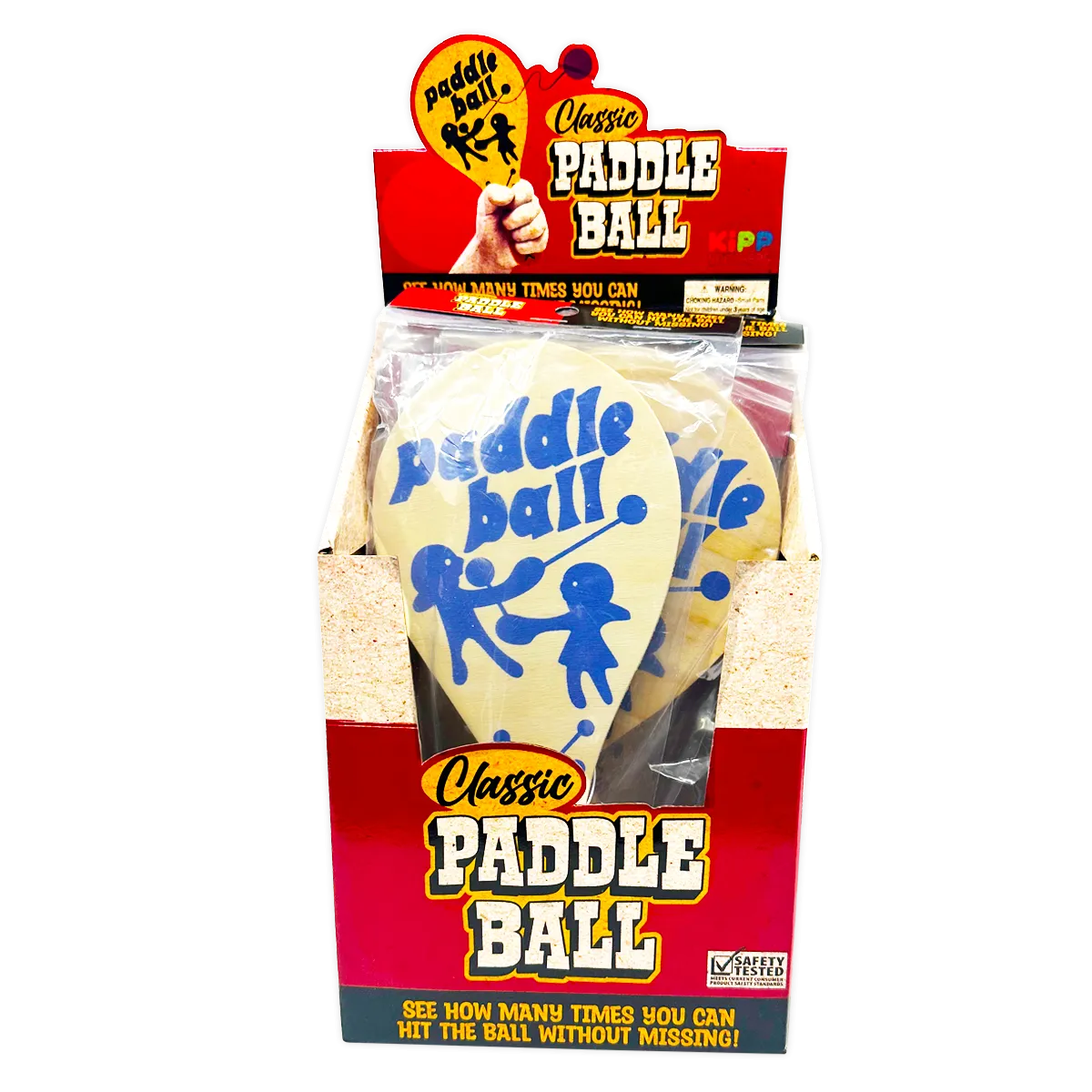 Classic Paddle Ball Game - 12 Pieces Per Retail Ready Display 25078