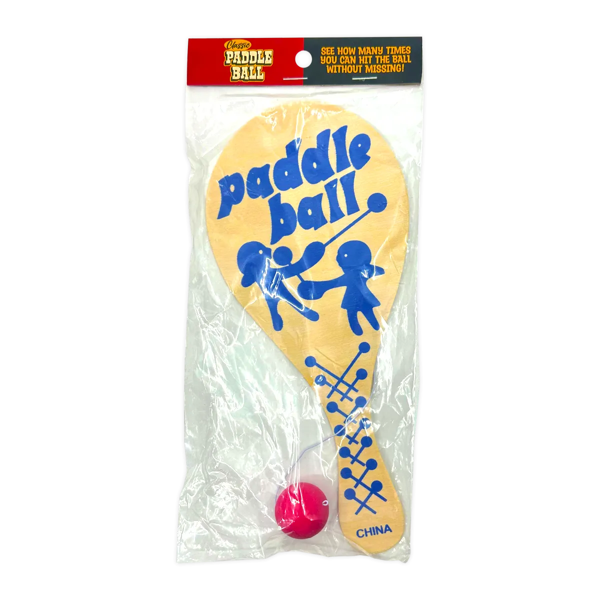 Classic Paddle Ball Game - 12 Pieces Per Retail Ready Display 25078