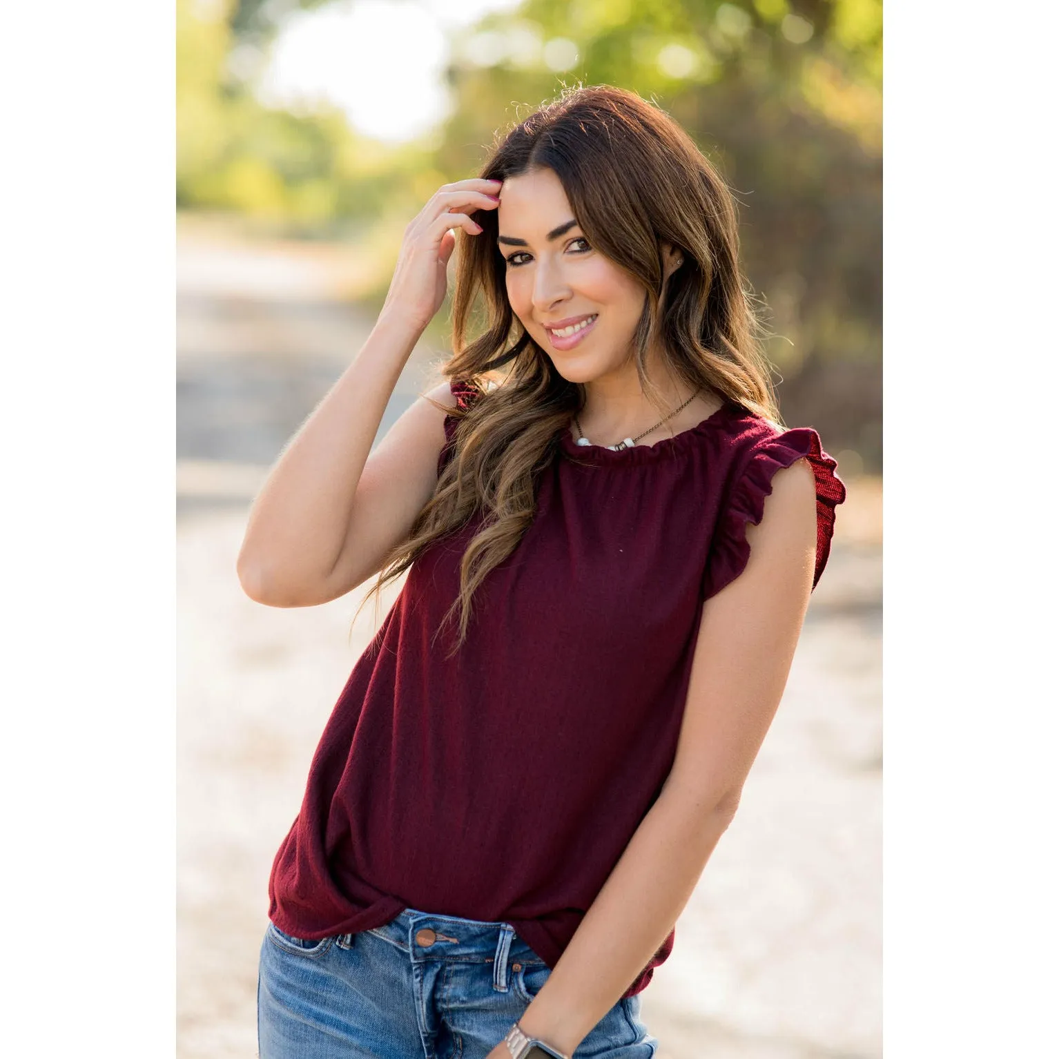 Classic Ruffle Sleeve Tank