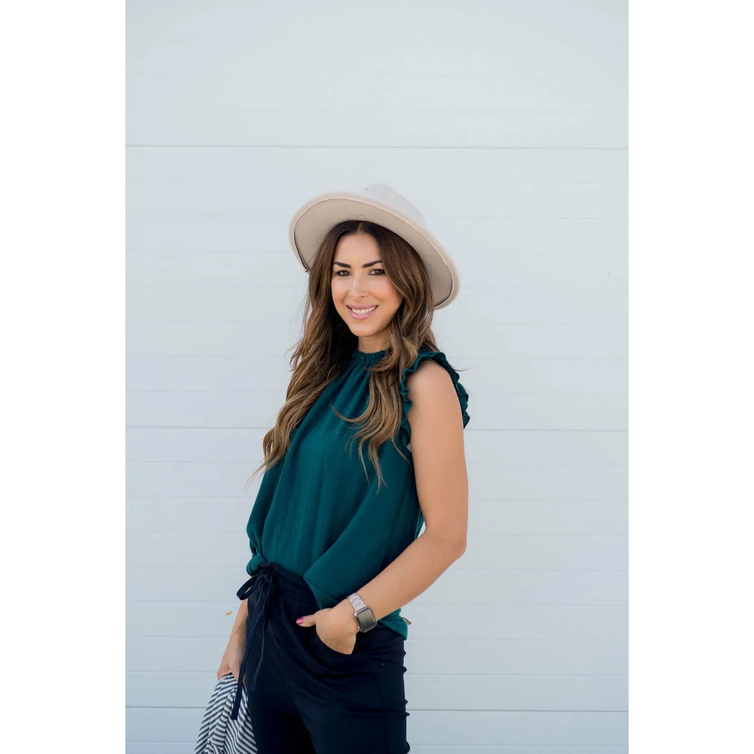 Classic Ruffle Sleeve Tank