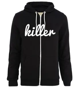 Classic zipper-hoodie black