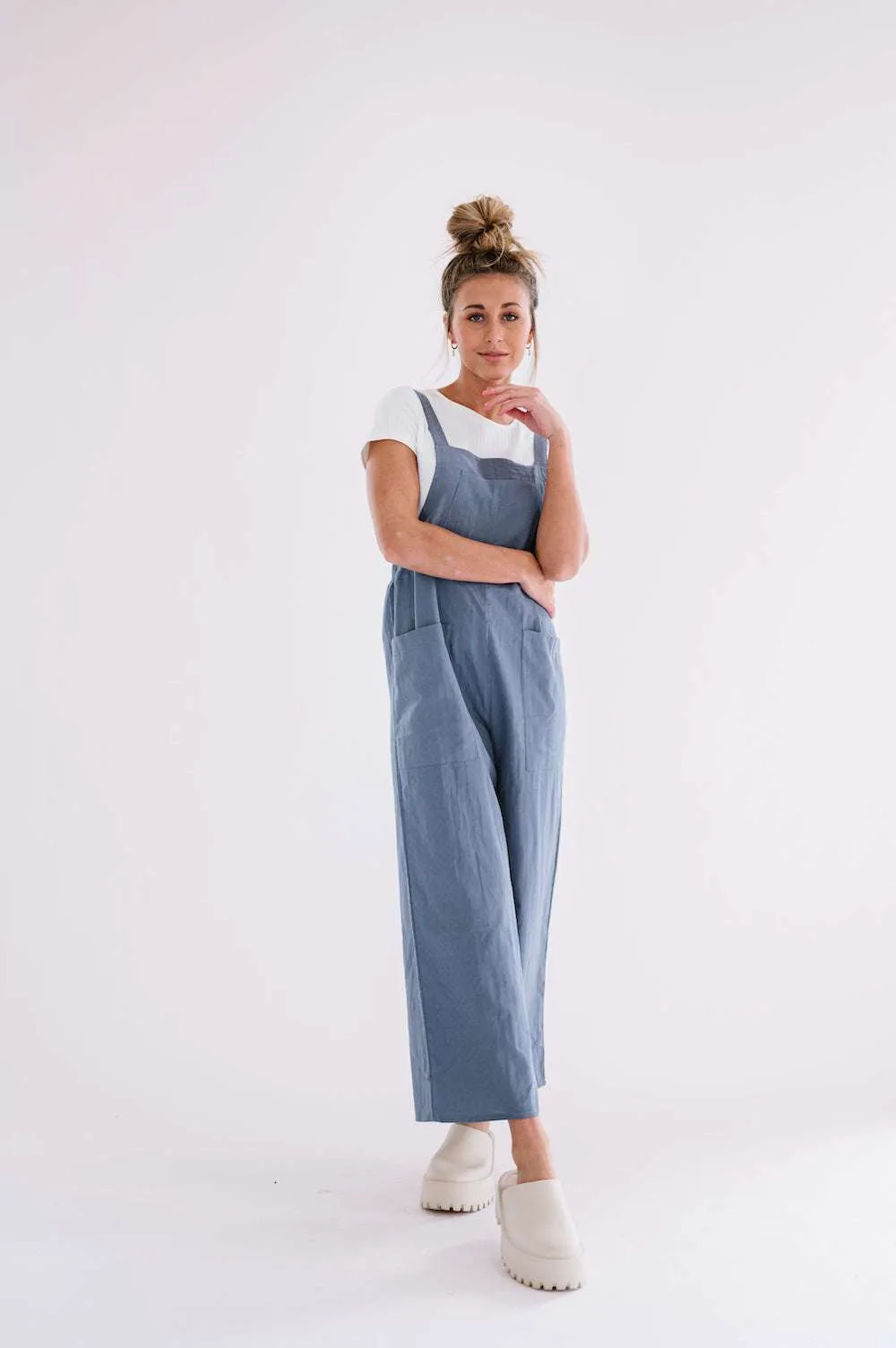 Cody Jumpsuit in Dusty Blue