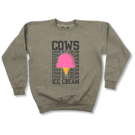 COWS Ice Cream Adult Crewneck