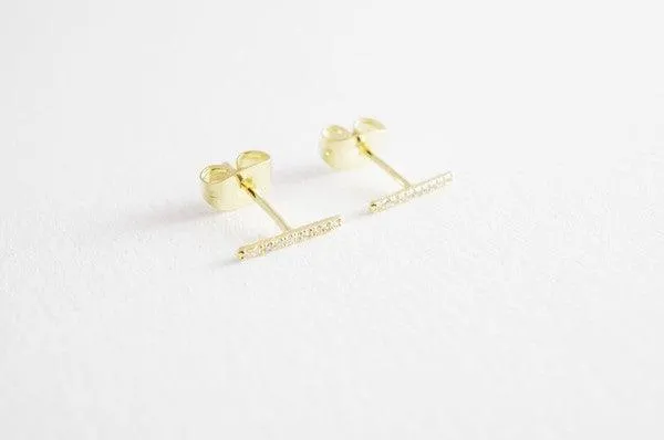 Crystal Bar Earrings