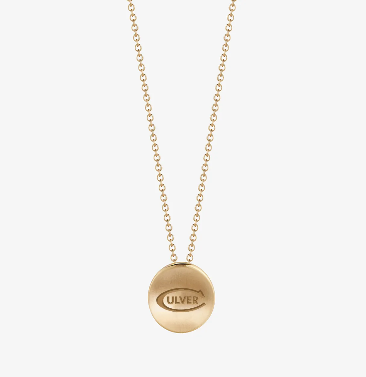 Culver C Logo Organic Petite Necklace - 14K Gold