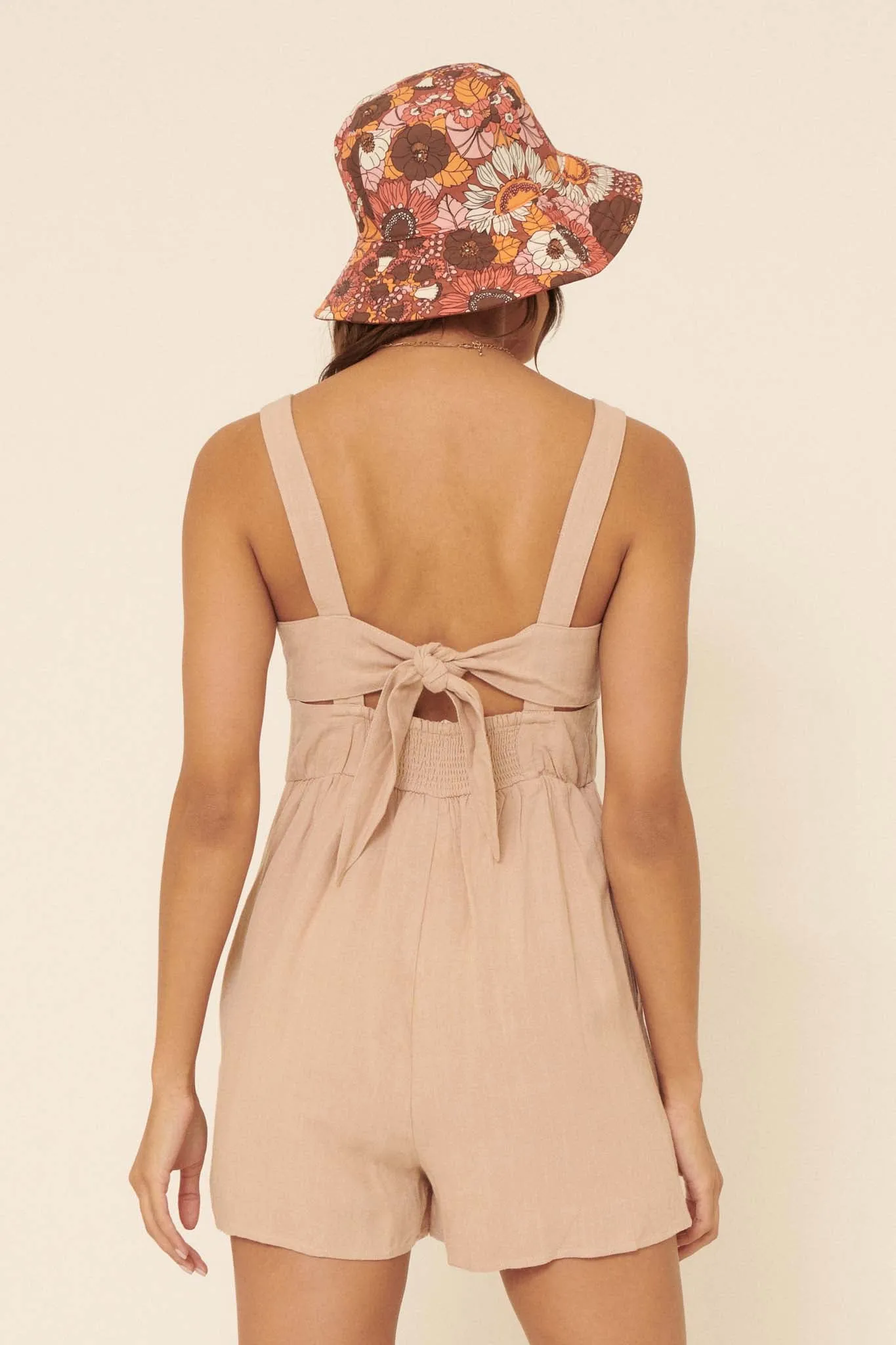 Dare to Dream Sleeveless Tie-Back Romper