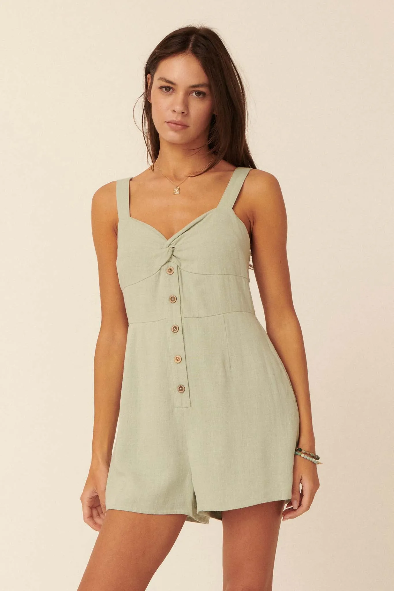 Dare to Dream Sleeveless Tie-Back Romper