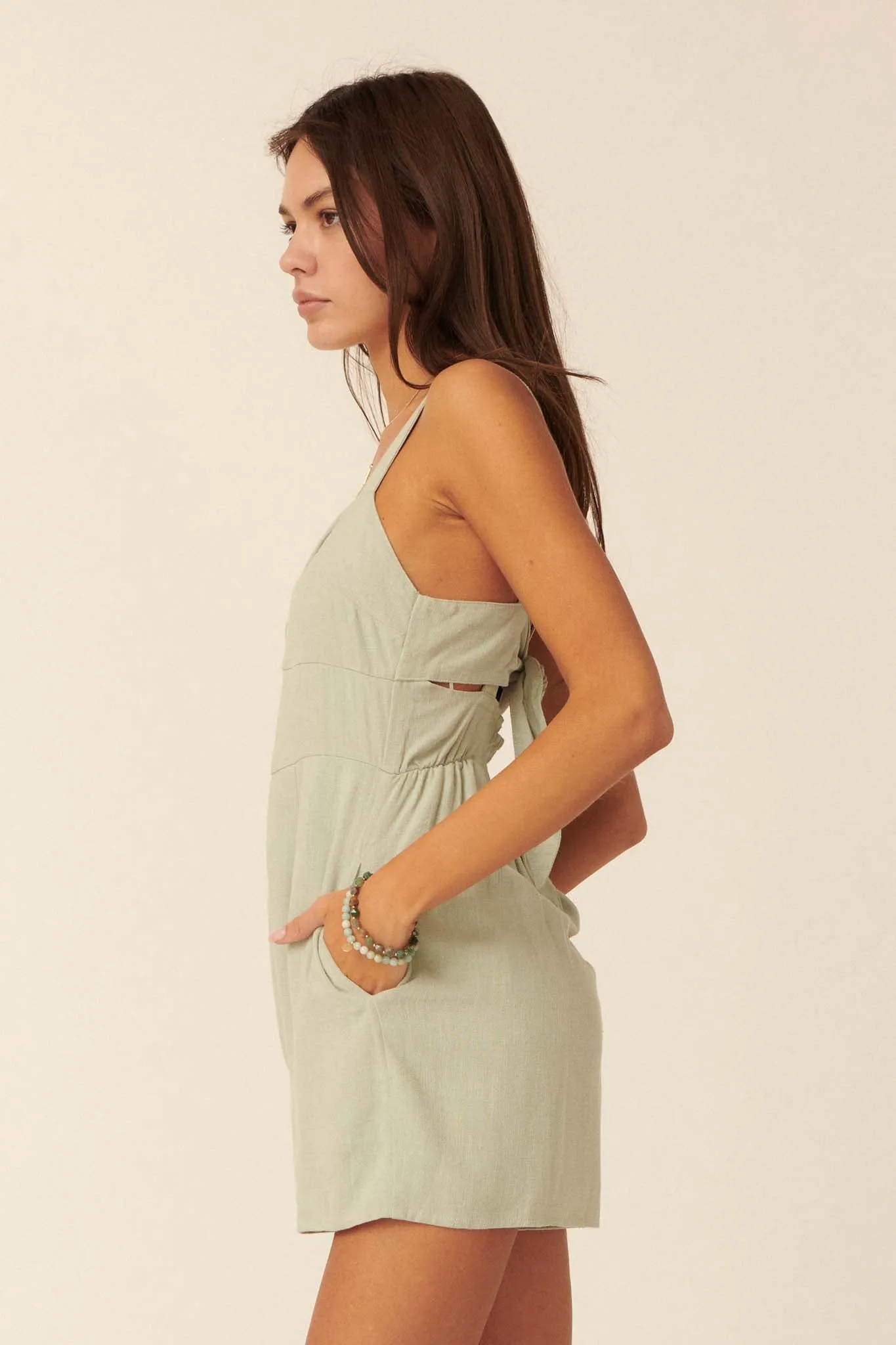 Dare to Dream Sleeveless Tie-Back Romper