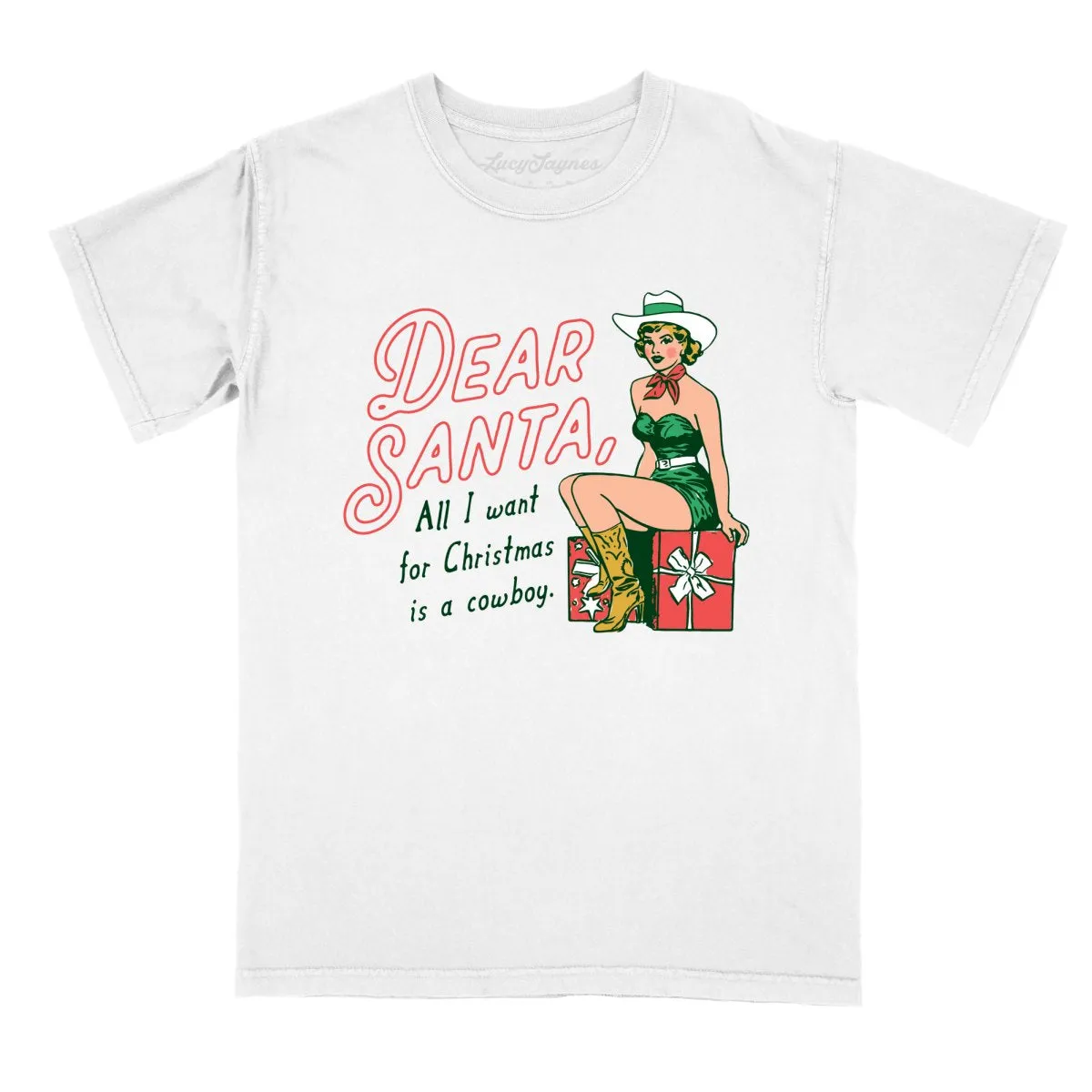 Dear Santa Cowboy Comfort Colors Tee