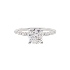 Diamond Straight Line Engagement Ring