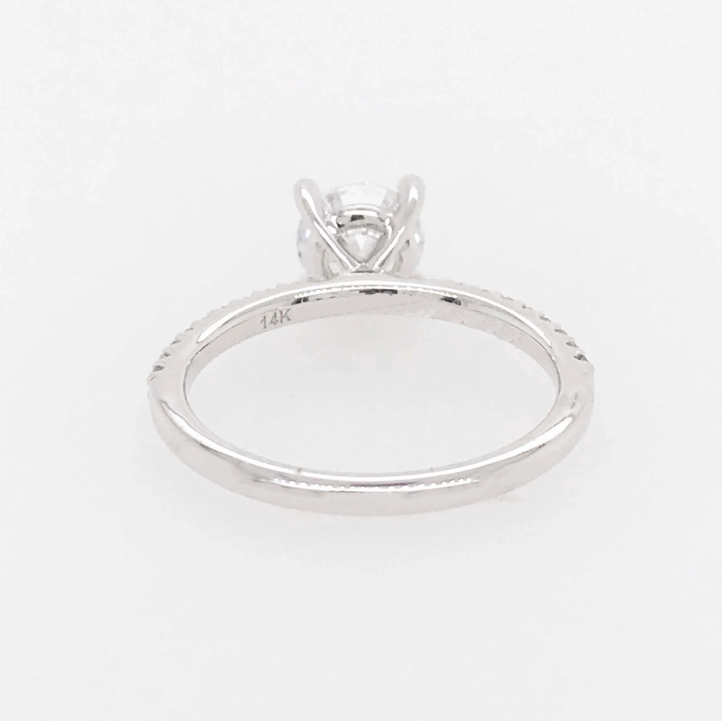 Diamond Straight Line Engagement Ring