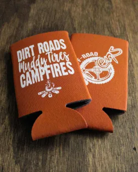 Dirt Roads Slim Can Koozie - Orange