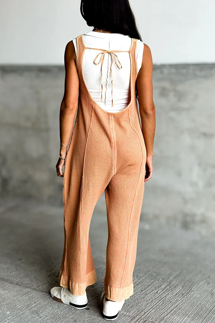 Elara Jumpsuit - Apricot