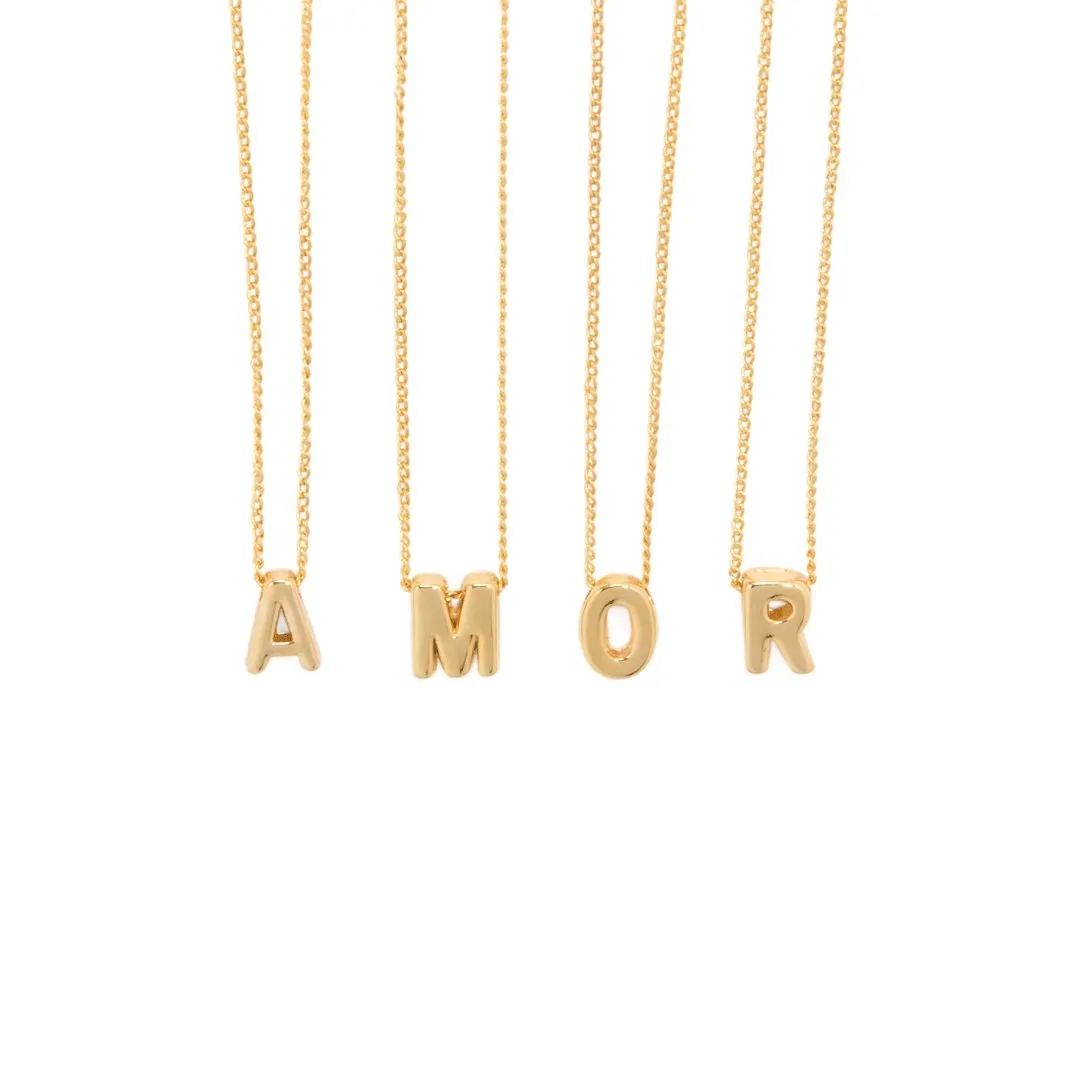 ESSENTIAL ARIAL LETTER NECKLACE