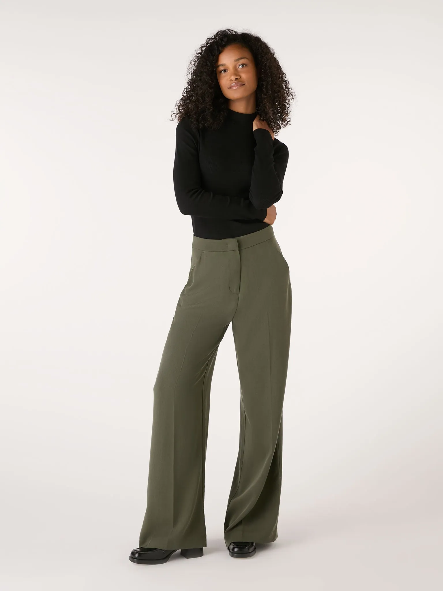 Fleet Flared Trouser in Khaki