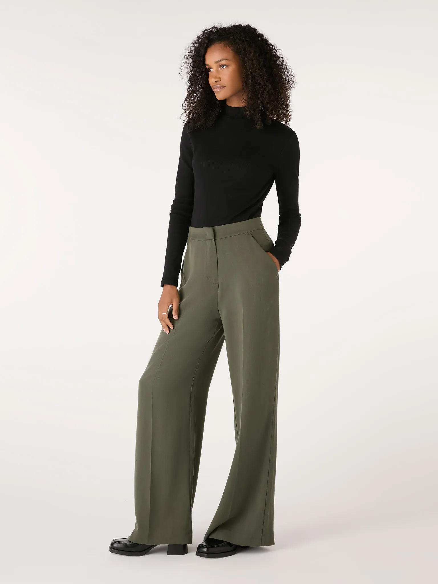 Fleet Flared Trouser in Khaki