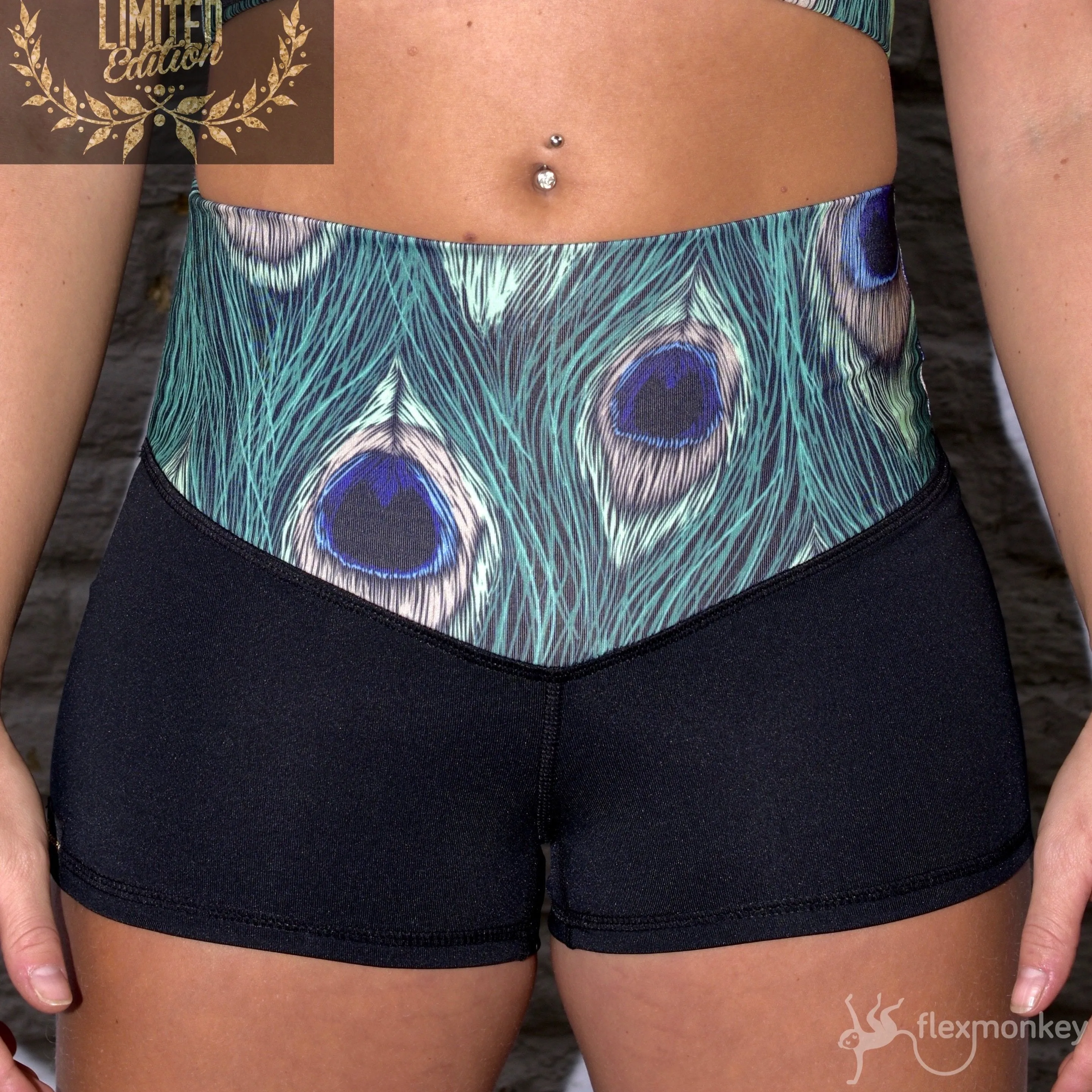 Flexmonkey Foldover short 'Peacock'