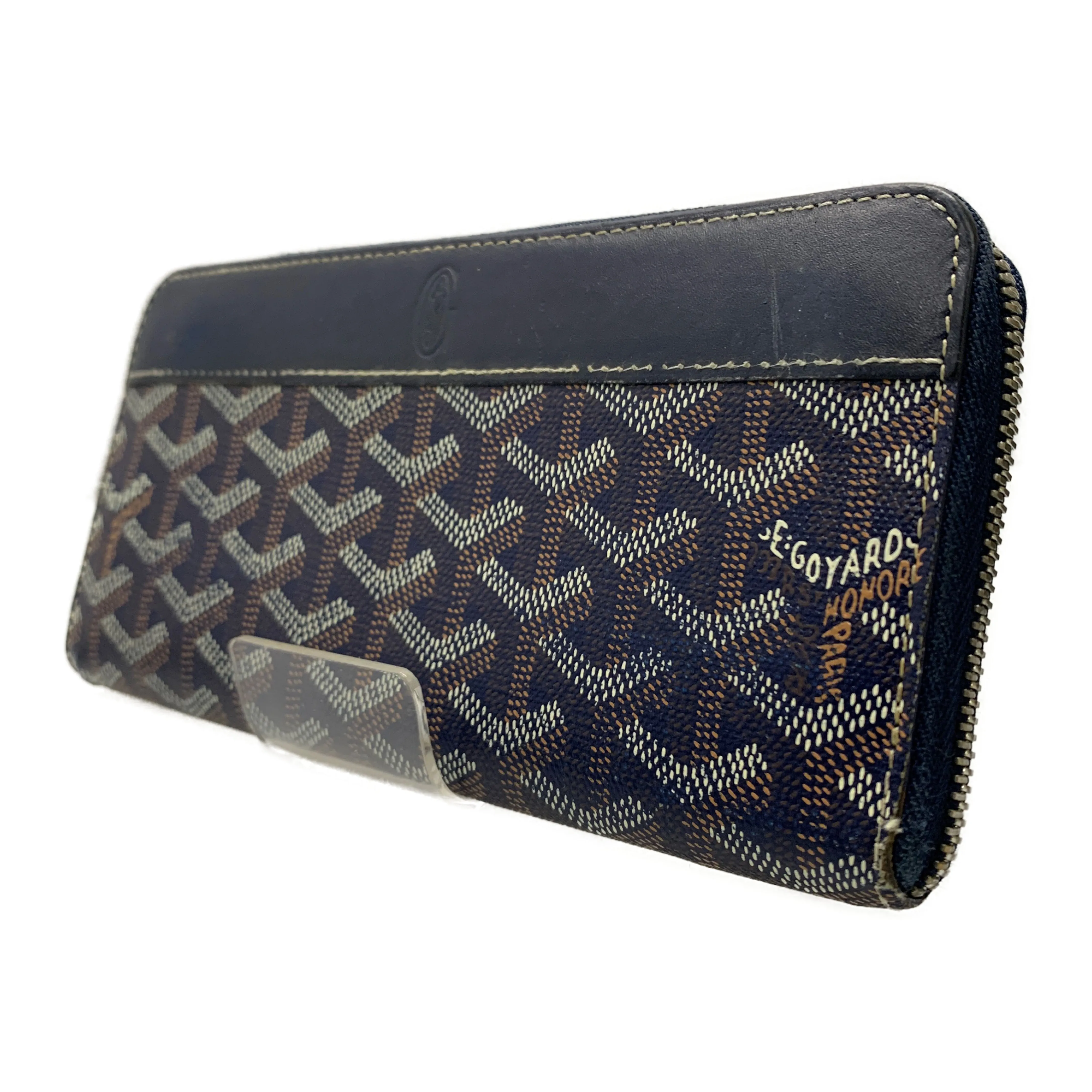 #GOYARD/Long Wallet/NVY/Leather/All Over Print