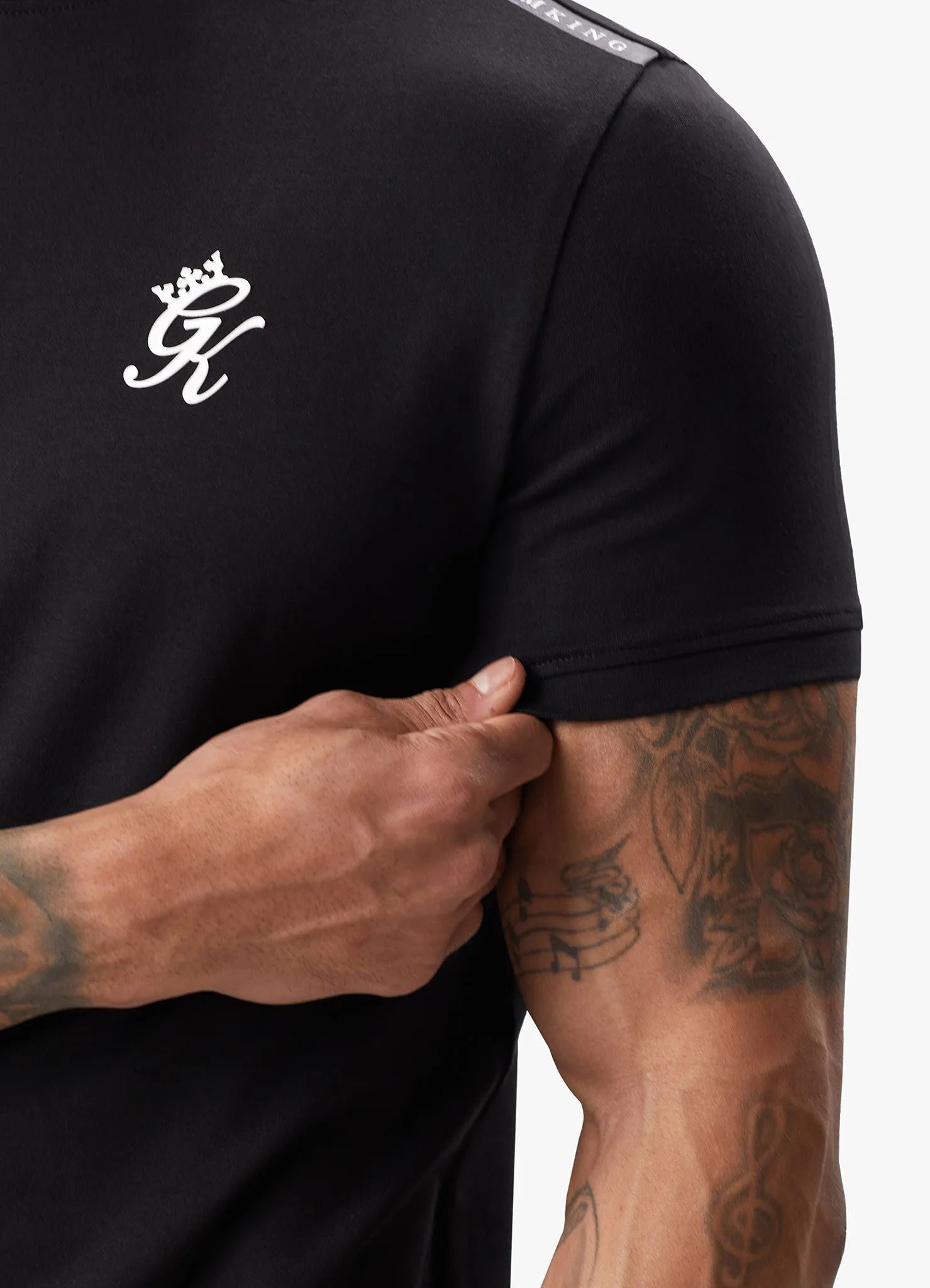 Gym King Taped Jersey Tee - Black