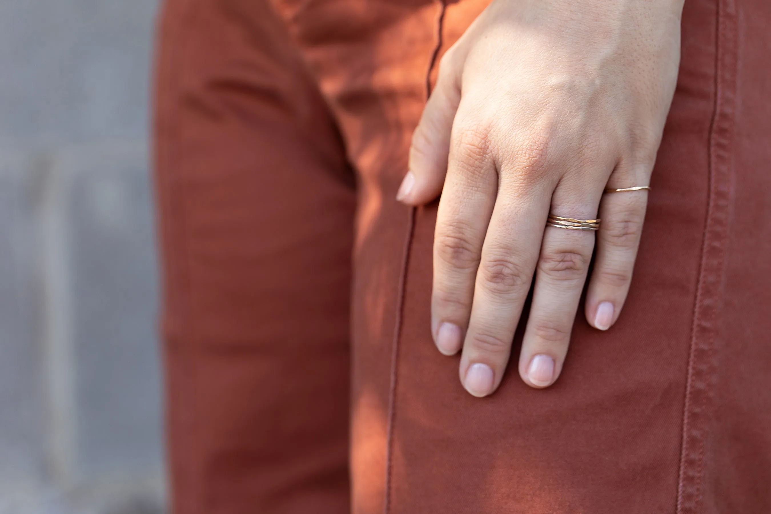 Hammered Stacking Ring