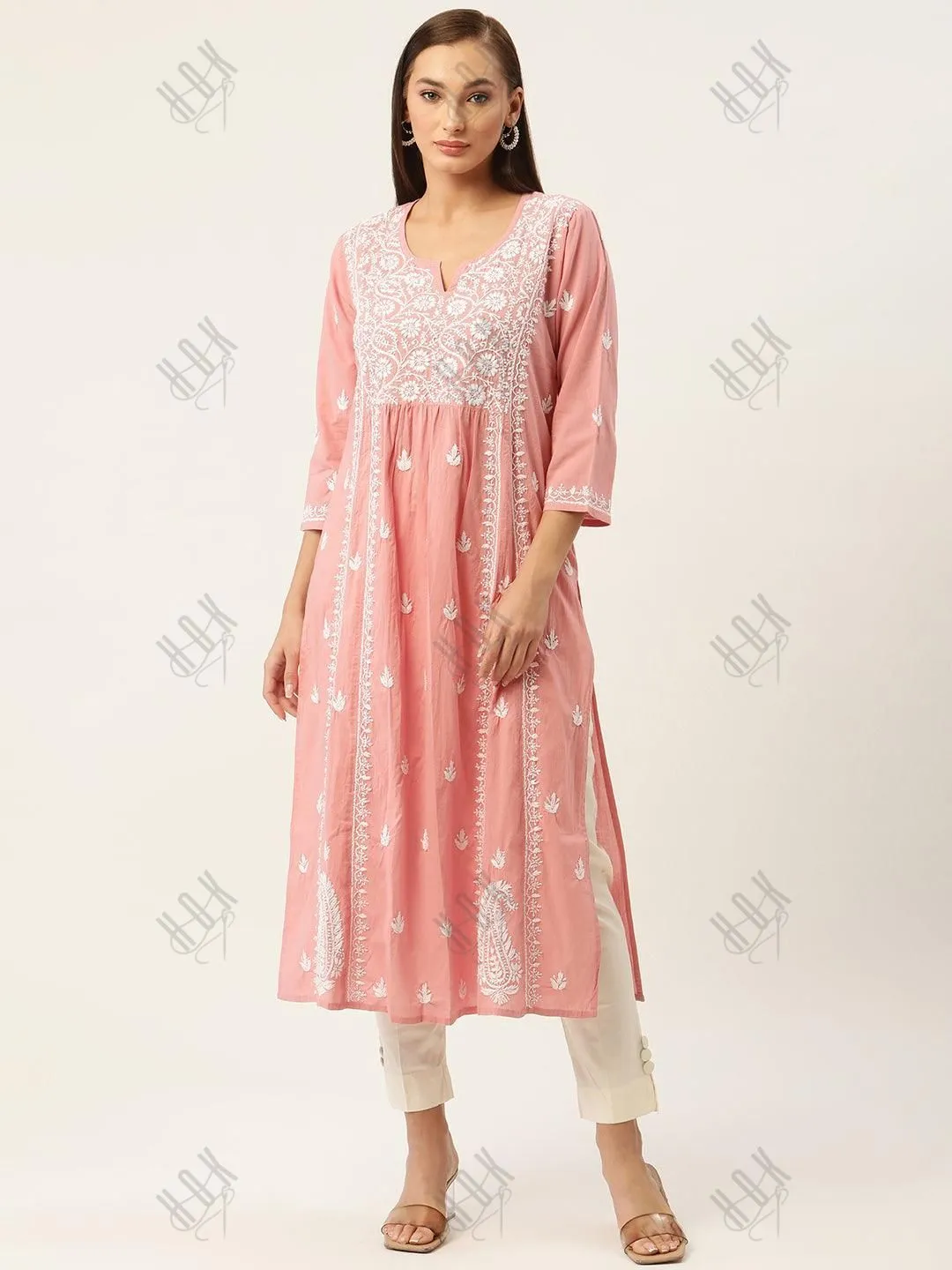 Hand embroidery Chikankari Dress