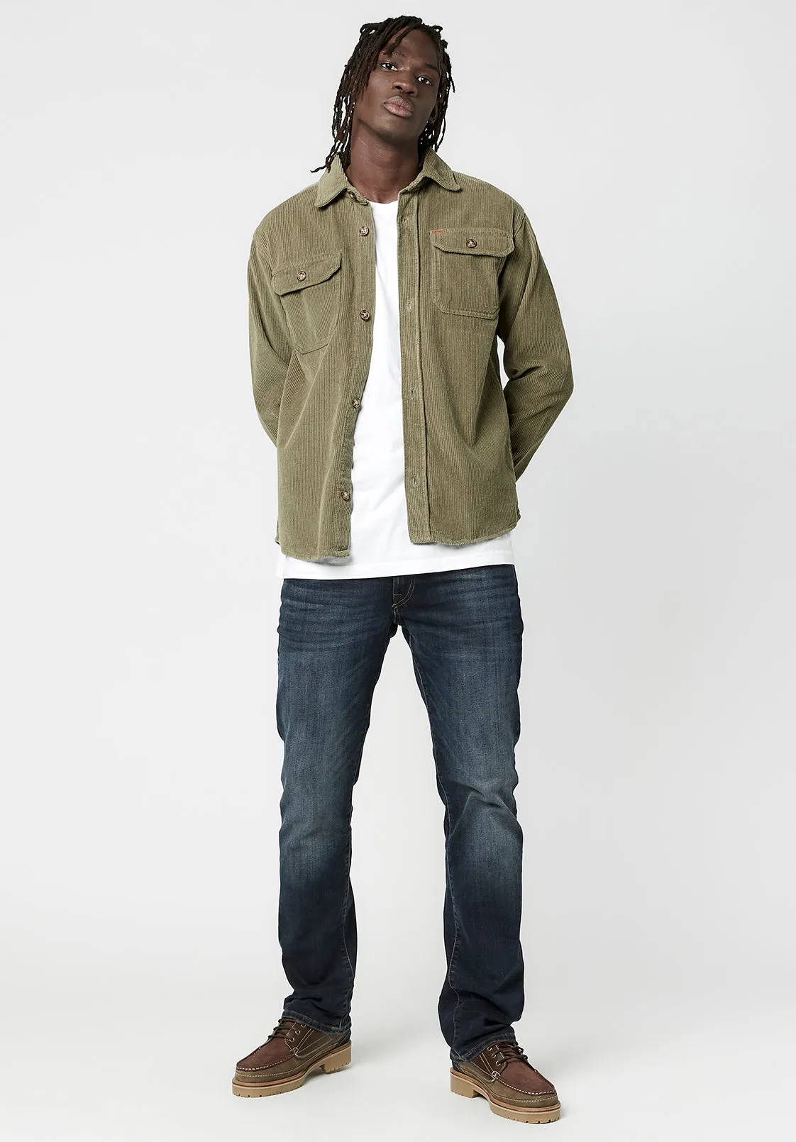 Jarome Men's Classic Corduroy Jacket in Army Green - BM23781