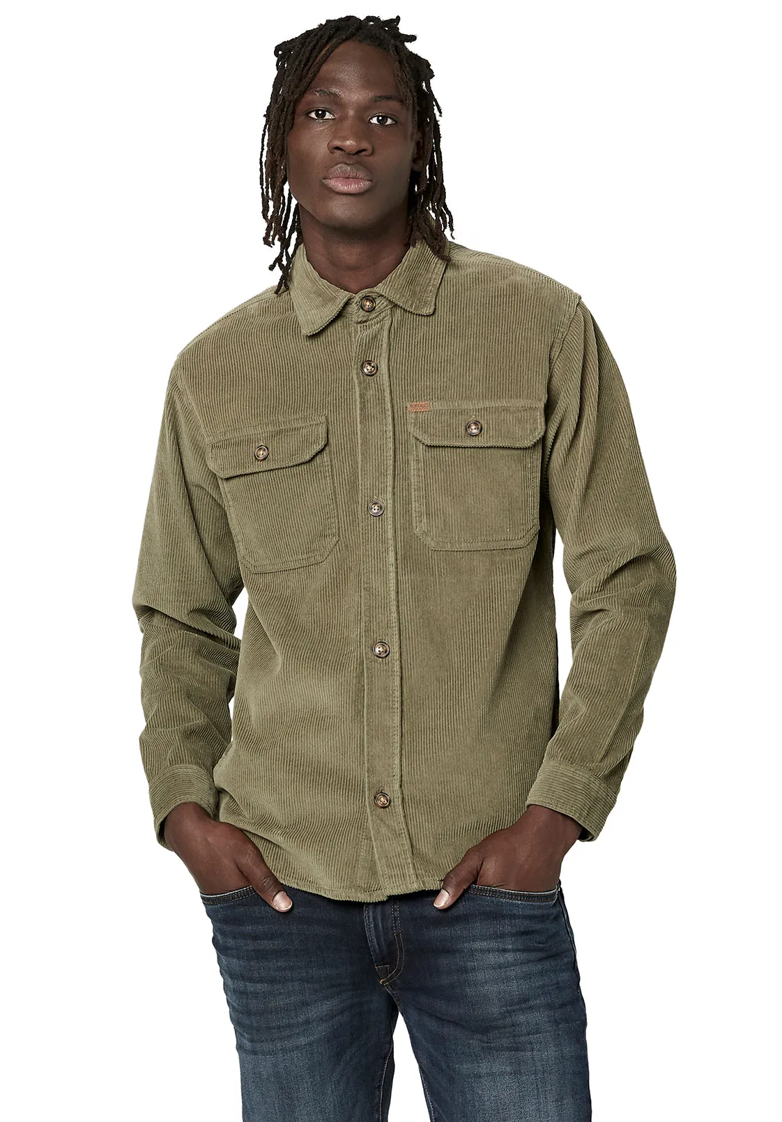 Jarome Men's Classic Corduroy Jacket in Army Green - BM23781