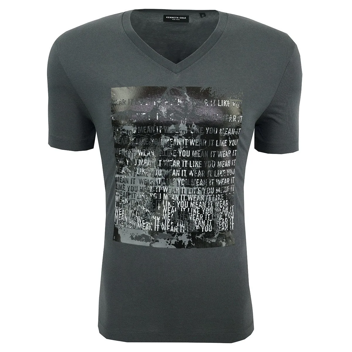 Kenneth Cole New York Men's "Wear It" Graphic V-Neck T-Shirt