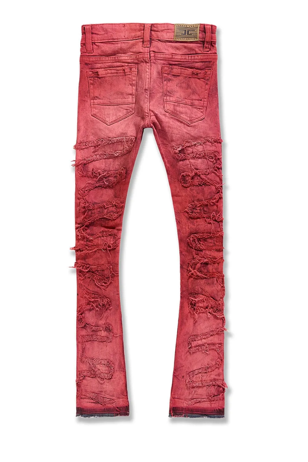 Kids Stacked Oasis Denim (Red)