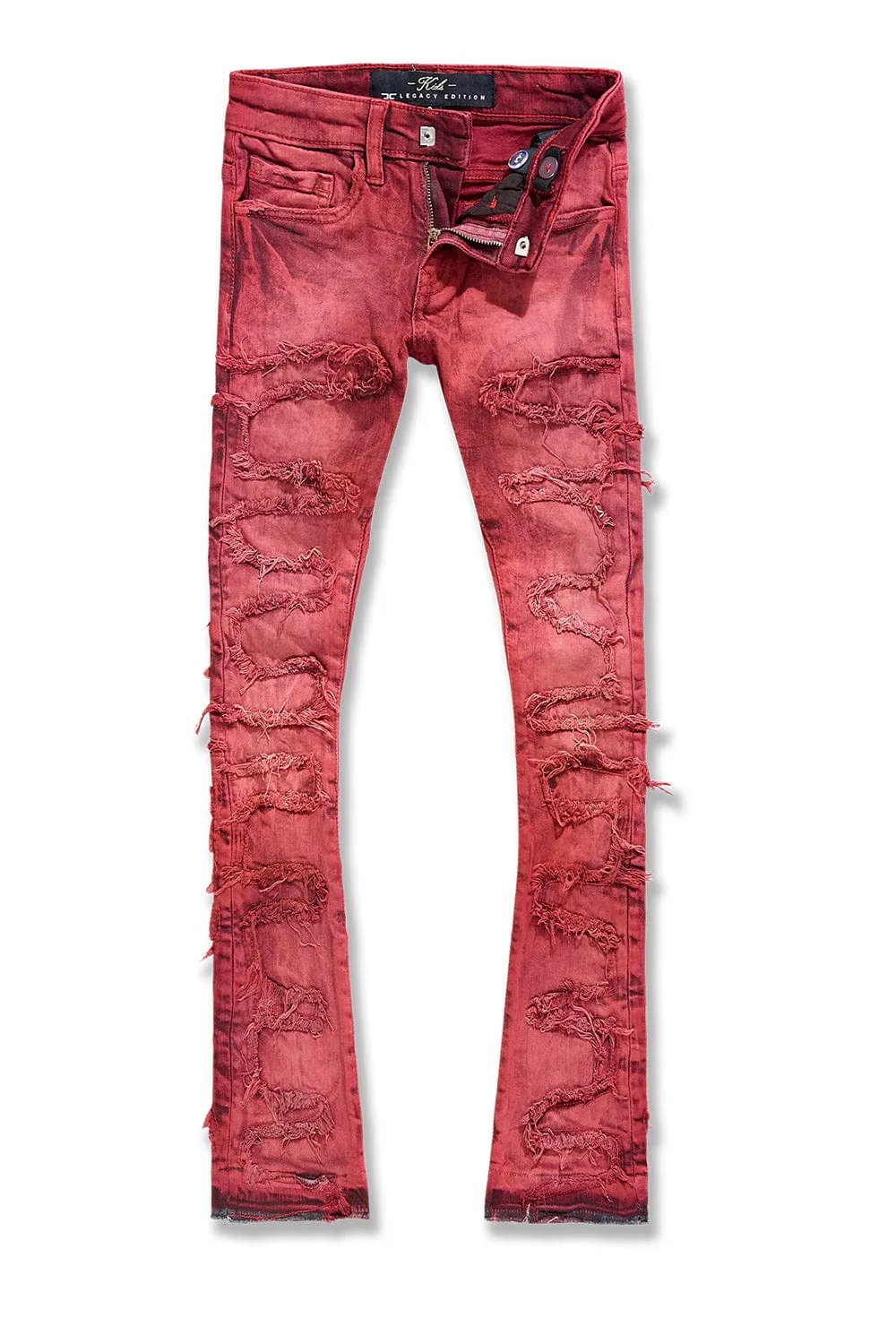 Kids Stacked Oasis Denim (Red)