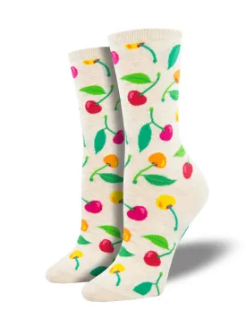 Ladies Cherries Graphic Socks