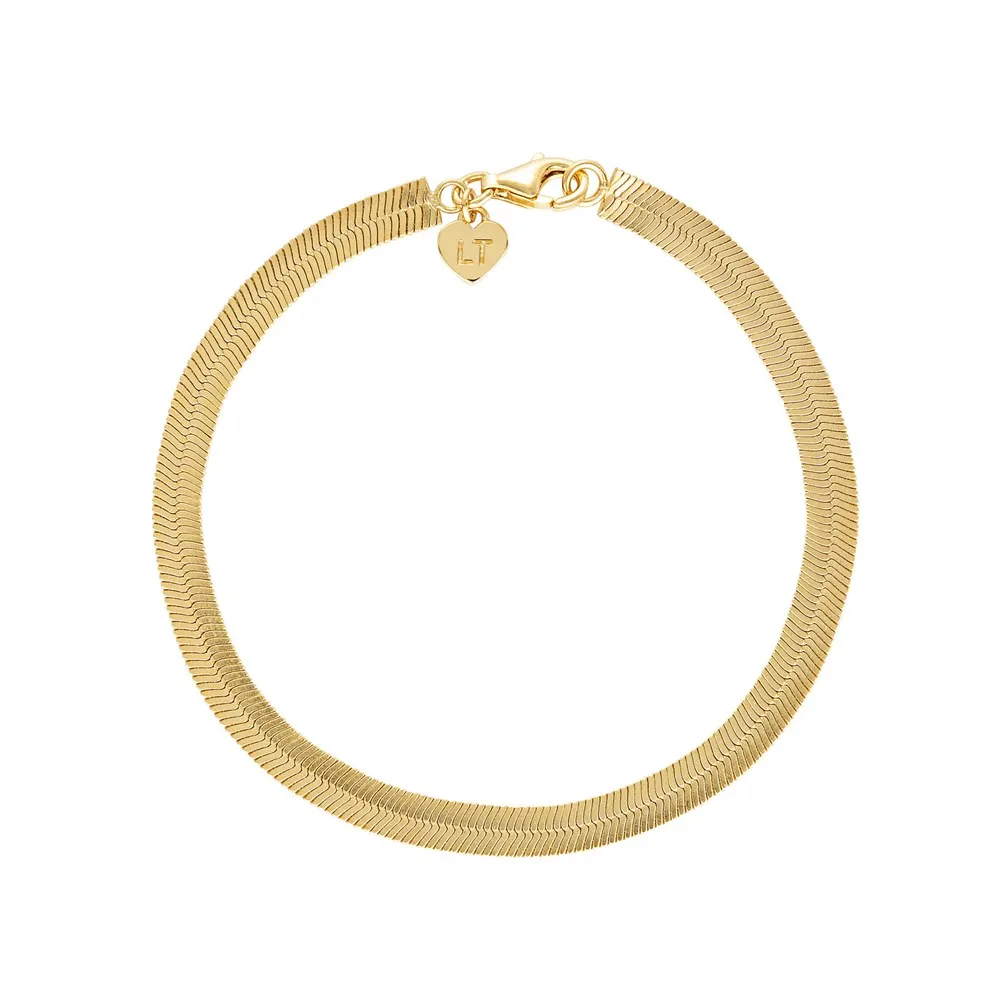 Linda Tahija Herringbone Chain Bracelet, Gold or Silver