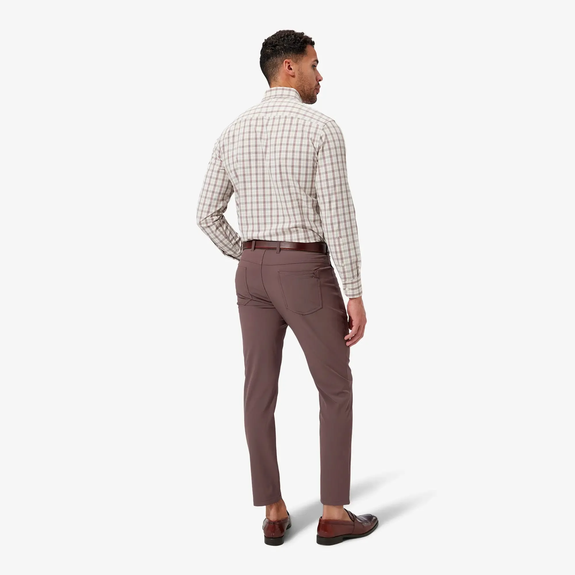 Men's Mizzen   Main | Leeward Trim Long Sleeve | Cream Caribou Plaid