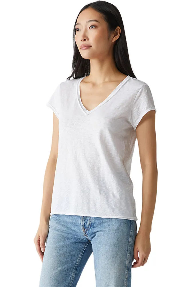 Michael Stars Baxter V-neck Raw Edge Tee