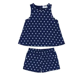 MINNOW~ Atlantic dot scalloped short set